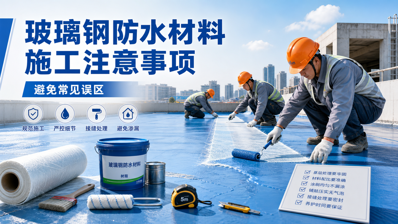 玻璃钢防水材料施工注意事项，避免常见误区 洛阳 版